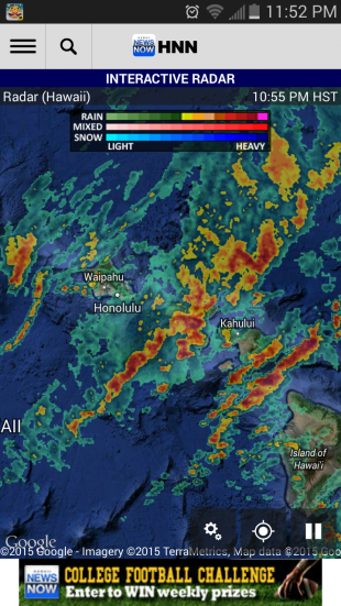 Cold Spell, Snow…in Hawaii?  Rainstorm…For a Couple of Days on 1-2-2015, Yes!