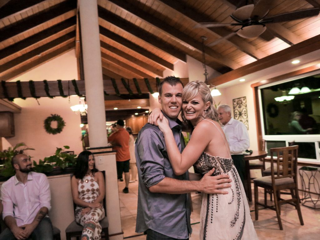 Romantic Hawaii Wedding Reception at Vacation Rental New Years