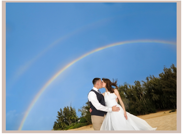double rainbow hawaii wedding
